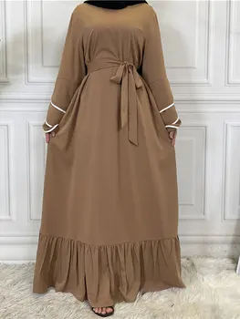 Eid Pynimas Hem Abaja Kaftan Arabų Ilga Suknelė Moterims Nida Prarasti Hijab Skraiste Islamo Musulmonų Kuklumas Ramadanas Abayas Afrikos Suknelės