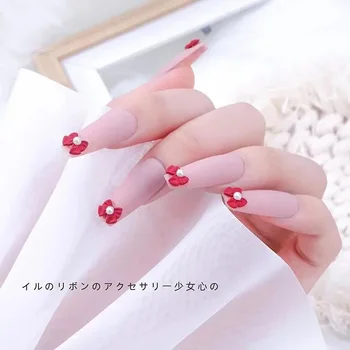 10vnt Mini lankas naujas Japonų raudonas mažas juodas ir baltas prancūzų dervos nagų dekoravimo diamond