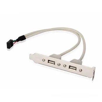 30pcs Kompiuterio korpusą PCI Bitų USB 2.0 Pertvara Jungties Adapteris USB Galiniai Pertvara Linija, 2 USB Plėtra Pertvara