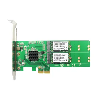 4 Port NGFF M. 2 Raktas-B SSD Adapteris PCI Express Plėtros Kortelę NCQ Max Greitis 6Gbps