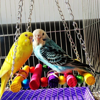 7 Vnt/Set Augintiniai Paukštis Papūga Sūpynės Žaislas Kabo Varpas Kopėčios Lipant Kramtomoji Kabinti Žaislų Naminių Paukščių Priedai
