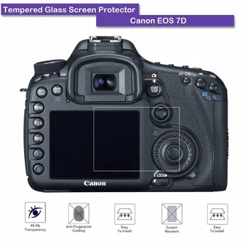 9H Kietumu Premium Grūdintas Nekilnojamojo Stiklo LCD Screen Protector Shield Plėvelę Skaitmeninis Fotoaparatas Canon EOS 7D Priedai