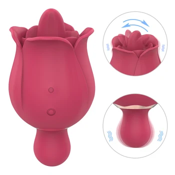 9speed Sekso Žaislai Moterims, Vibratoriai Suaugusiųjų Žaidimai Super Vibracijos Kalba Lyžis G-Spot Klitorio Stimuliacija Dirbtinė Rožė Dizainas