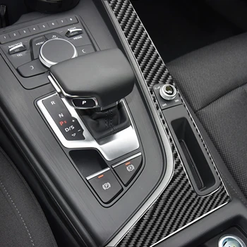 Auto Interjero Anglies Pluošto Pavarų Perjungimo Šoninių panelių Apdailos Lipdukai Apdaila Decal LHD RHD Audi A4 B9 RS4 S4 2017 m. 2018 m. 2019 m.