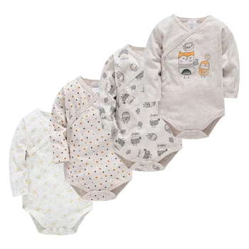 Baby Girl Sleepsuits Pižama 2 3 4PCS Kūdikių Jumpsuits Naujagimių Romper Roupa De Bebes 0-12M ilgomis Rankovėmis Rudens Drabužiai Sleepwear