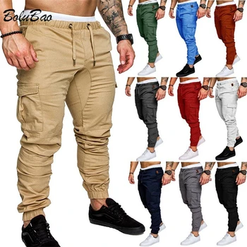 BOLUBAO 2021 m. Pavasarį, Rudenį Vyrų Kelnės Hip-Hop Poilsiu Haremo Kelnės Solid Color Multi-Pocket Pants Vyriškos Mados Sweatpants S-4XL