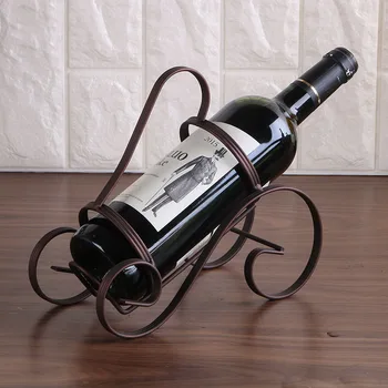 Butelis Miniatiūriniai Vyninės Be Nuolatinio Derliaus Metalo Elegantiškas Vynas Turėtojas Dizaino Virtuvės Vestuvių Suporte Vinho Sode