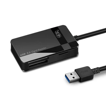 C368 Didelės Spartos USB 3.0 sąsaja Kortelių Skaitytuvas mobiliojo telefono TF SD, CF, MS atminties kortelę 