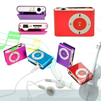 Clip-on Mini Metalo TF/SD Lizdas USB Portable Micro MP3 Grotuvas Geros Kokybės Muzikos Grotuvas Veikia Atsipalaiduoti Nemokamas pristatymas Originali