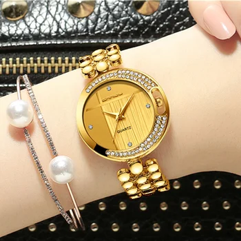 CRRJU Moterų Laikrodžiai Top Brand Prabanga Apyrankę ant Riešo Žiūrėti Moterų Kūrybos Mados Deimantų Ponios Žiūrėti Aukso Laikrodis Reloj Mujer