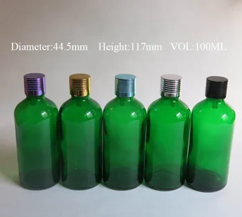didmeninė 50 Vnt 100 ml stiklo eterinio aliejaus butelis ,stiklo užkratas eterinio aliejaus buteliuką , 100ml aromaterapija žalio stiklo butelius