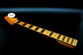 Elektrinė Gitara Kaklo 22 nervintis 25.5 Colių derliaus klevas gitara Fretboard dalys, Geltona gitara kaklo