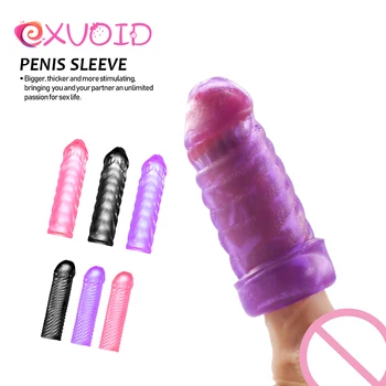 EXVOID Penis Extender Didintuvas Sekso žaisliukai Vyrams Penio Mova Atidėti Ejakuliacija Makšties Skatinti Gaidys Silikono Žiedas