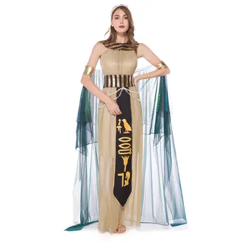 Fantasia Suaugusiųjų Egiptas Egipto Karalienė Kleopatra, Cosplay Kostiumai, Moterims Lady Helovinas Puras Užgavėnės Išgalvotas Suknelė