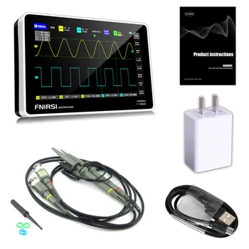 FNIRSI Mini Skaitmeninis Oscilloscope Tablet Dual Channel Input 100M Analoginis Juostos 1GS Atrankos Rate 7 Colių Jutiklinis Ekranas