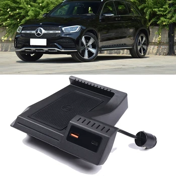 Greičiau Belaidžio Įkrovimo Prietaisams su USB Port 12V Automobilio Belaidis Kroviklis, skirtas Benz-GLC C260L Sportas