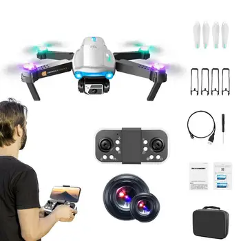 HD Drone Quadcopter LED lemputės, Drones, Žaislas Suaugusiems RC Quadcopter Dronesfor Pradedantiesiems Su Optinio Srauto Nustatymo Užveskite
