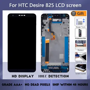 HTC Desire 825 LCD ekranas asamblėjos priekiniai atveju touch stiklas,5,5 colių LCD Ekranas originalus Juoda Balta