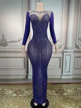 Ilgomis Rankovėmis Moterims Maxi Ilga Suknelė Gimtadienio Apranga Drag Queen Šokių Etapo Rezultatus Vegas Rodo, 2022 Kalnų Krištolas Elegantiškas Suknelės