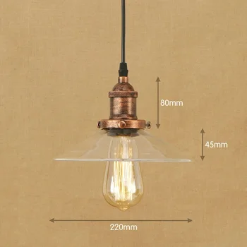 IWHD Geležies Retro Lempa LED Pakabukas Šviesos Armatūra Stiklo Pramonės, Apšvietimo Kabo Žibintai Virtuvės Lampara Pakabos Šviestuvas