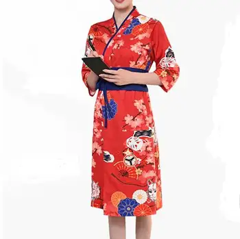 Japonų Restorane Padavėjo Uniformą Kimono Moterų Derliaus Palydovas Suknelė Bellboy Vasaros Darbas