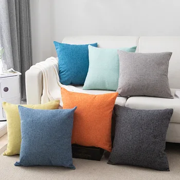 Lino meno medvilnės, kanapių užvalkalas paprasto automobilio sofos pagalvėlė padengti Kieta spalva office paprasta užvalkalas papuošti s9