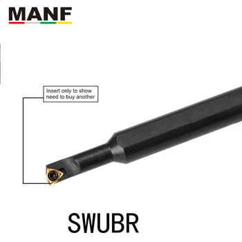 MANF S0805H-SWUBR06 CNC Tekinimo Toolhoders Mažas Gręžimo Strypai Tekinimo Įrankis WBGT060102 Karbido Įdėklai Prispaustas Interning Įrankiai