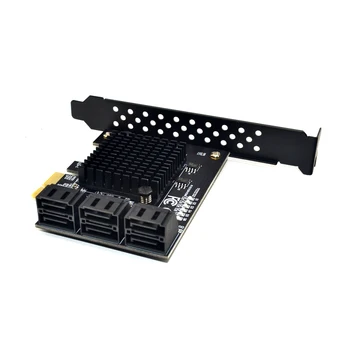 Marvell 88SE9215 chip 6 uostai SATA PCIe 3.0 išplėtimo Plokštę 