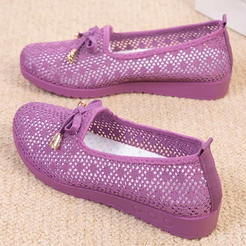 Moterų Shoes2022 Naujas Vasaros Tinklinio Batų Kvėpuojantis Akies Paviršiaus Viena Koja Motinos Batus Seklių Burną, priešslydžio sistema išpardavimas