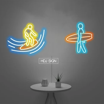 Naršyti Temą LED Neon Dainuoti Sporto Atsipalaiduoti Ženklai Miegamasis Nakties Žiburiai Surf vasarą pajūrio Parduotuvė Klubas Kambarys Vestuvių Dekoravimas