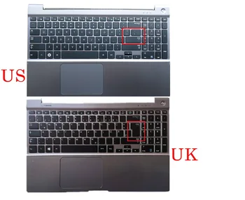 NAUJAS Originalus Laptopo Palmrest didžiąsias MUS UK Touchpad Klaviatūra su foniniu Apšvietimu, Skirtą 