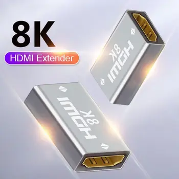 Projektoriaus Kabelis Pratęsimo Aliuminio Lydinio Stebėti Konverteris 4K 8K HDMI Extender Moterų ir Moterų Adapteris PS4/3