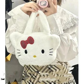 Sanrio Rankinėje Sveiki Kittys Priedai Mielas B Animacinių Filmų Kawaii Anime Minkštas Pliušinis Didelės Talpos Tote Krepšys Saugojimo Žaislai Mergaitėms Dovanų
