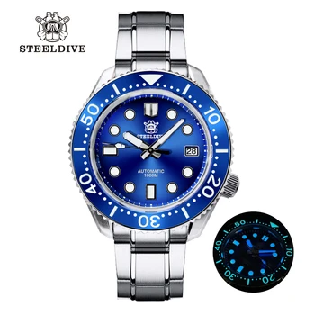 STEELDIVE MM300 Mėlyna 1000M Vandeniui Naras Žiūrėti Sapphire Kristalas vientisas Atveju BGW9 Šviesos Automatinis Mechaninis Laikrodis