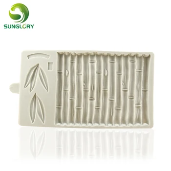Sunglory 3D Bambuko Silikono Formos Sugarcraft Tortas Sienos Minkštas Pelėsių Tortas Dekoravimo Priemonės Šokolado Gumpaste Pelėsių Kepimo Įrankiai