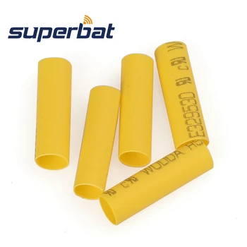 Superbat 100vnt Geltona Wire Wrap Rankovės 3.5 mm Dia 18 mm Ilgio Šilumos Susitraukiančių Vamzdžiai