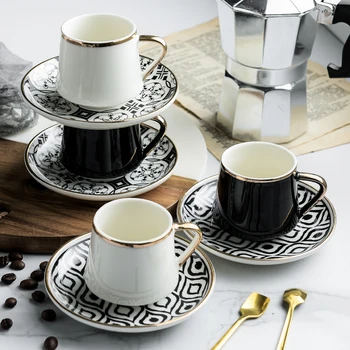 Turkijos Espresso Puodelius Su Lėkštutes Keramikinis Puodelis Nustatyti Juoda Arbata, Kava Virtuvės Šalies Gerti Ware Namų Dekoro Kūrybos Dovanos