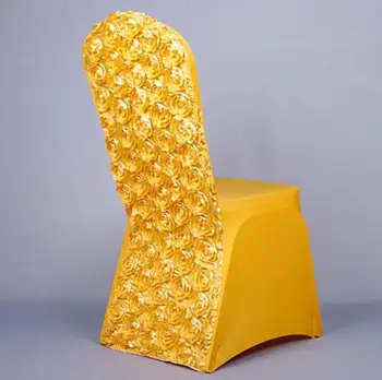 Universalus Vestuvių Kėdžių dangose Ruožas Rozetės Spandex Kėdė Padengti Red White Gold Viešbučio Šalies Pokylių vienetai, būdingi jungtys vop Didmeninės