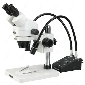 Zoom Stereo Mikroskopas--AmScope 7X-90X Gamybos Kontrolės Zoom Stereo Mikroskopas su Gooseneck LED Žibintai SM-1BSY-L6W