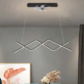Šiaurės restoranas ventiliatorius su šviesos nuotolinio valdymo pultą smart kambarį apdaila lamparas Sieniniai šviestuvai